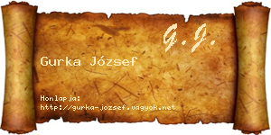 Gurka József névjegykártya